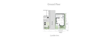 A floor plan of a ground floor apartment at Lyndale Ave.